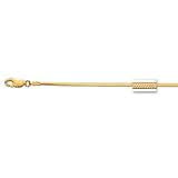 14K Yellow Gold Octagonal Shiny Snake Chain - 1.30mm - 16 inch