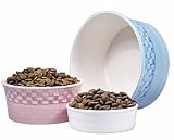 Basket Weave Cat Dish 5In Blu