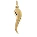 Italian Horn Charm 14k Gold 19.5mm
