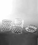 Review KlinQ.com  / Crystal Napkin Rings - Set of 6