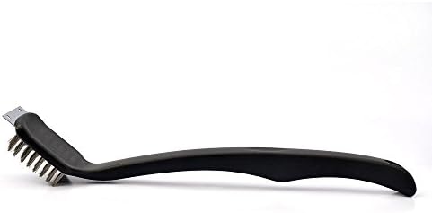 Cuisine Time Small BBQ Grill Brush, High-Quality, Long-Lasting, Thick Brass Bristles, Best Grill Brush, Handle with Sturdy Grip
