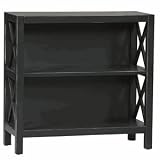 Linon Anna Antique Black 2 Shelf Bookcase