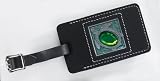 Green Turtle Leather Luggage Tag
