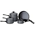 Premier Housewares 5-Piece Belly Pan Set, Silver