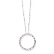 14k White Gold & Diamond Circle Pendant (0.25ctw)