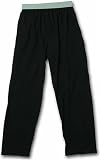 Adult Unisex Exposed Elastic Waist Jersey Pants Black
