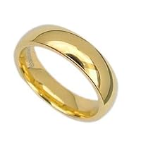 5MM Stainless Steel Gold Plated Wedding Band