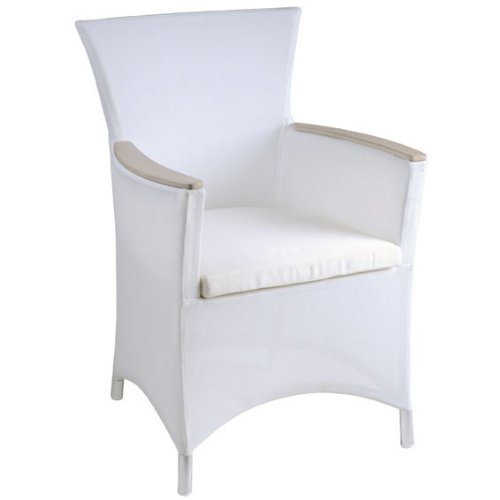 MBM 77.00.0020 Sessel Belaya inkl. Kissen / Resysta, weiss Preisvergleich