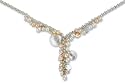 Ladies' Pearl Necklace, Sterling Silver and Rose Gold Curb Chain, Model SVE01, by Clogau Gold