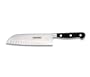 Victorinox Cutlery 7-Inch Forged, Granton Edge Santoku Knife, Blade, Black POM Handle
