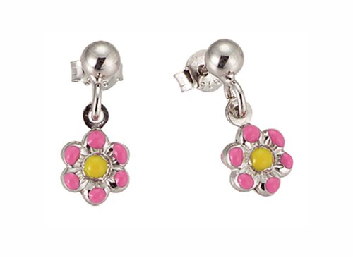 SCOUT Kinderschmuck, Ohrstecker 925 Sterling Silber, Blume handemailliert Preisvergleich
