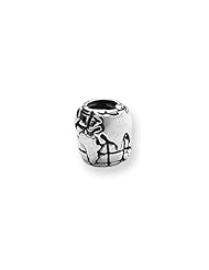 World Charm in Silver for 3mm Charm Bracelets