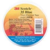 Scotch(R) 35 Vinyl Electrical Color Coding Tape, Blue, 1/2 in x 20 ft (13 mm x 6,1 m) [PRICE is per ROLL]