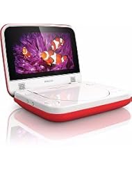 Philips PD704/37 7-Inch Portable DVD Player (White/Red)