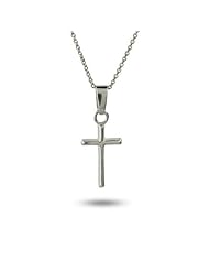 Plain and Petite Sterling Silver Cross Pendant