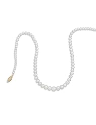 Genuine Elegante Necklace. 17" 3.5mm - 8mm Cultured Freshwater Pearl Necklace. 100% Satisfaction Guaranteed.