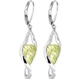 Peridot Cubic Zirconia S-CUT Euro wire Earrings