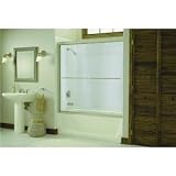 Sterling 5425-59S-G05 Finesse Bath Door Frameless 55-3/4H x 54-5/8 - 59-5/8W w/CleanCoat Smooth/Cl