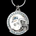 Miami Dolphins NFL Pewter Helmet Key Ring
