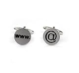 Cuffs（カフス） Cuffs カフスボタン カフリンクス cd-682WWW インターネットカフスWWW Silver Internet Cufflinks カフス シルバー インターネット
