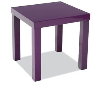 Table basse carrée 45X45X45 laquée PRUNE