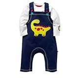 Blue Zoo- Navy striped dungarees- 12-18 months