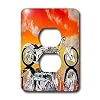 Light Switch Cover Picturing Picturing Harley-Davidson Motorcycle - 2 plug outlet cover