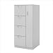 Freestanding Right Wardrobe Tower with Four File Drawers Pull Type: Radiused Front, Satin Nickel Pull, Finish: Black