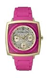 BCBGMAXAZRIA Sport Collection Elite Pink Silicone Silver Dial Women's watch #BG8233