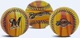 Milwaukee Brewers Wood Grain Baseball