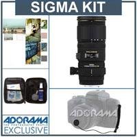 Sigma 70-200mm f/2.8 EX DG OS HSM Auto Focus Lens Kit, for Sigma SLR Cameras, with Tiffen 77mm Photo Essentials Filter Kit, Lens Cap Leash, Professional Lens Cleaning Kit
