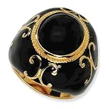 Oval Onyx Cabochon Cocktail Ring