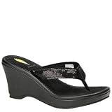 31LAe9RSnkL. SL160  Volatile Womens Pearl Wedge Thong Sandal
