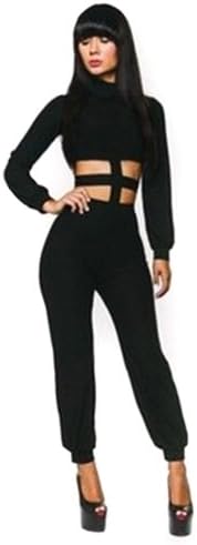 Hee Grand Women Sexy Cross Jumpsuit