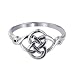Sterling Silver Polished Finished 10 x 20mm Celtic Rounded Knot Design 2mm Wide Band Ring Size 8