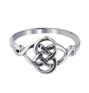 Sterling Silver Polished Finished 10 x 20mm Celtic Rounded Knot Design 2mm Wide Band Ring Size 5, 6, 7, 8, 9, 10