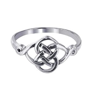Celtic Knot Band Polished Sterling Silver Ring