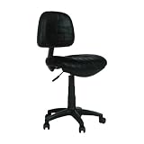 Cow Hide Leather Computer Chair - Black by Stacks and Stacks