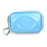 Kroo Camera Case for Canon Powershot Camera Digital Camera + Bonus Bundled with Universal LCD Screen Protector Kit + Cloth (Slim Eva Light Blue)