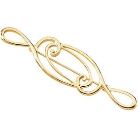 14K Yellow Gold Brooch by DivaDiamonds