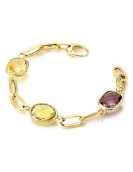 14k Solid Gold Multi Gemstones Bracelet (10.5 cts.tw.)