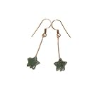 Aventurine Earrings 04 Dangle Green Star Copper Crystal Healing Abundance 2