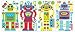 Build Your Own Robot Peel and Stick Applique / Wall Decal Set