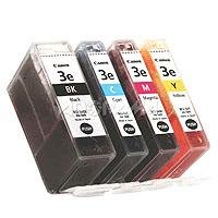 Canon BCI-3e Multipack Ink Tanks - 4 Pack (Black/Cyan/Magenta/Yellow) (4479A230)
