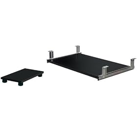 Keyboard Shelf and CPU Platform in Charcoal - Bestar Office Furniture - 65830-67 by Bestar Furniture
