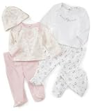 Little Me Baby Girl Floral Lapshoulder with Hat Pink 6 months