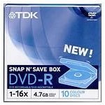 TDK Snap N' Save - 10 x DVD-R - 4.7 GB 16x - blue - storage case - storage media