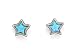 star shape Silver studs Set With star shape opal stone
