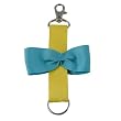 Bow Key Chain - Turquoise/Yellow