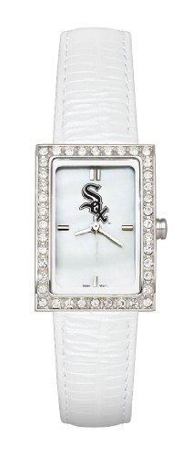 MLB Chicago White Sox Ladies Allure Watch White Leather Strap